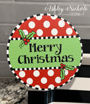 Holly Berry Merry Christmas - Christmas Mini Piece (Magnet/Velcro)