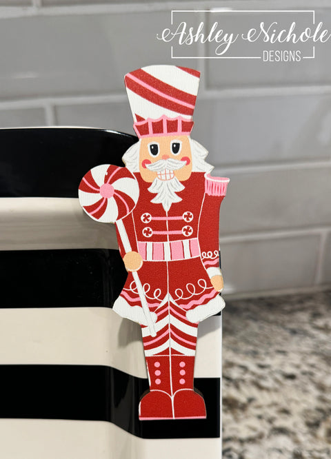 Pink & Red Nutcracker - Christmas Mini Piece (Magnet/Velcro)