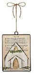 6" Music Sheet Church Disc Ornament - Choose from 2 styles