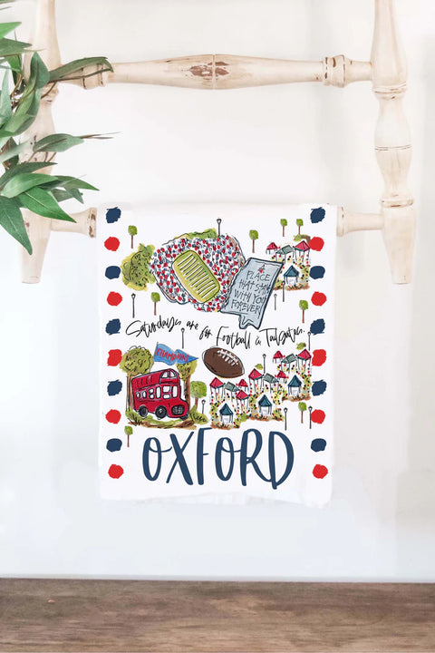 19" x 28" Cotton College Town Tea Towel - Oxford, MS