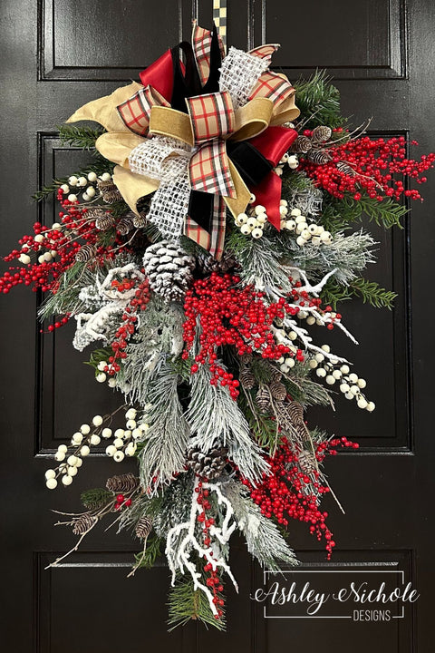 Sweater Weather Winter Teardrop Swag