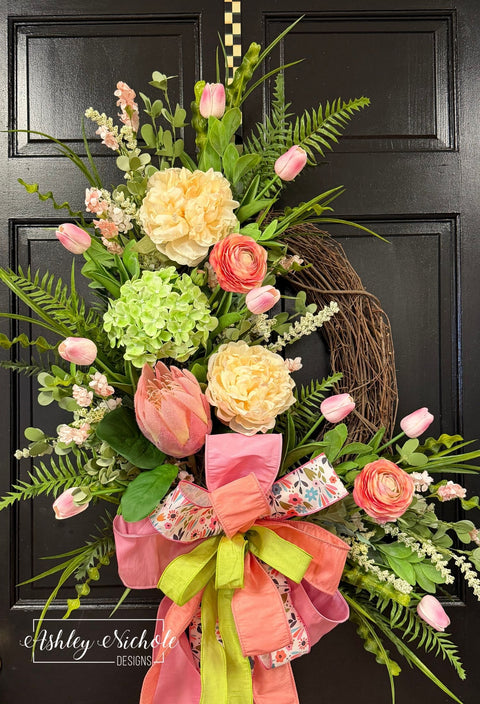 *READY to SHIP* - The Blooming Social Summer Wreath
