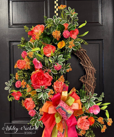 *READY to SHIP* - Coral Bliss of Summer Wreath