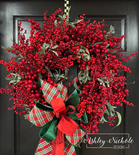 A Berry Red Christmas Wreath