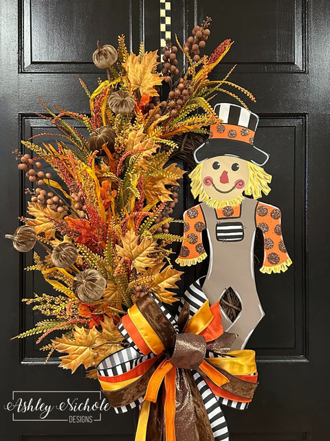 Happy Scarecrow Fall Wreath