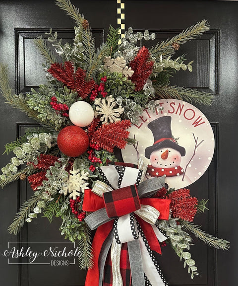 Winter Cheer Snowman Wreath