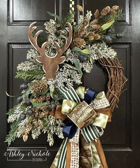 Woodland Deer Round Wreath