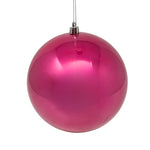 5.5" Candy Apple Finish Ball Ornament - Dark Pink