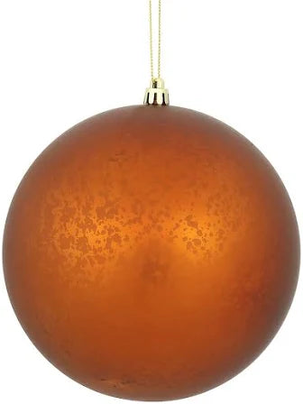 100mm VP Matt Mercury Ball Ornament - Orange