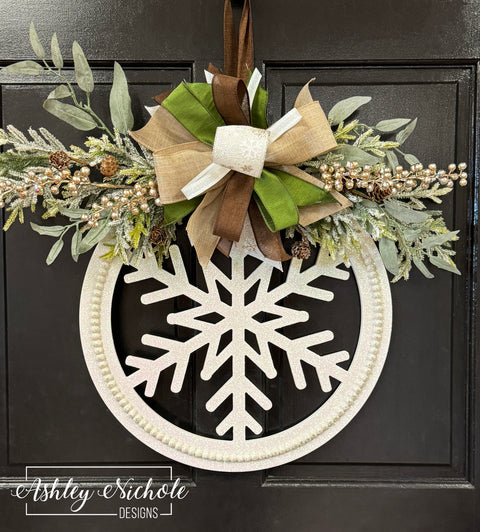 Shimmering Snowflake Door Hanger