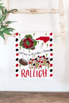 19" x 28" Cotton College Town Tea Towel - Raleigh, NC