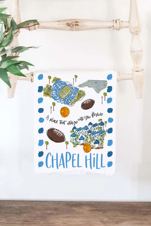 19" x 28" Cotton College Town Tea Towel - Chapel Hill, NC