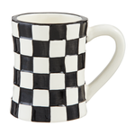 Small Check Ceramic Bistro Mug