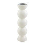 White Lacquer Candle Stick - Medium