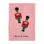 Nutcracker "Merry & Bright" Beaded Hand Towel