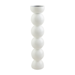 White Lacquer Candle Stick - Large