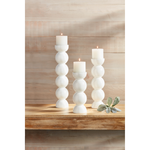 White Lacquer Candle Stick - Large