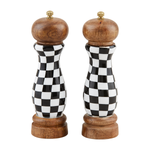 Set of Checkered Salt & Pepper Grinders