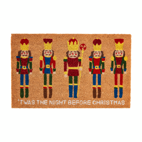 Nutcracker "Twas the Night Before Christmas" Coir Door Mat