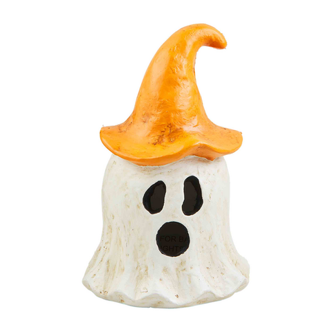 Ghost with Orange Witch Hat Lantern