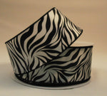 Zebra Wired Ribbon - 2.5"x50Yds