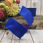 Blue & Pink Two Tone Satin Wired Ribbon - 2.5" x 10yds