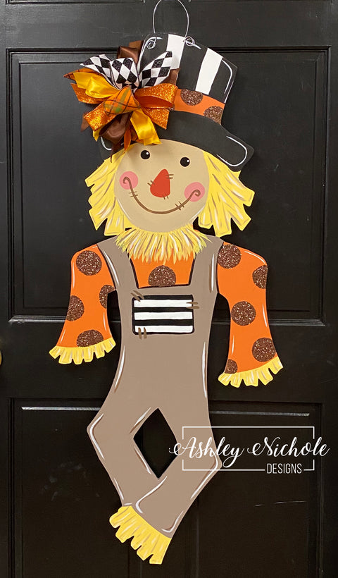 Scarecrow - Oversized - Door Hanger - Orange
