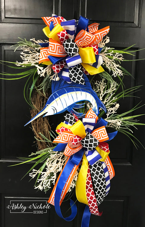 Marlin Fish Oval Wreath