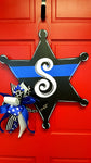 Sheriff Badge-Black Door Hanger