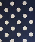 Outdoor Pillow-Navy Blue with White dots