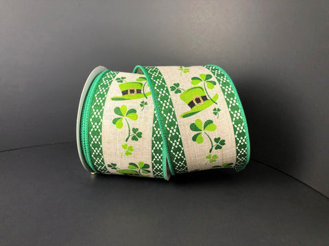 St. Patrick's Day Fun Wired Ribbon - 2.5" x 10yds