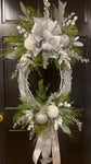 Silver & White Christmas Wreath