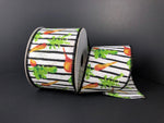 Carrots on Striped Wired Ribbon - 2.5"x10Y