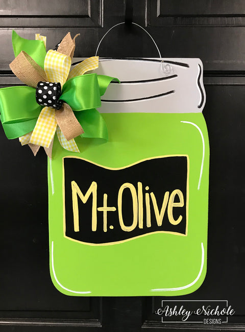 Pickle Jar - Inspired by Mt. Olive Pickle Door Hanger