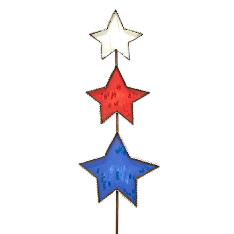 Star Topiary Patriotic Metal Stake