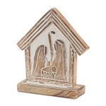 Holy Family Manger Scene - Wooden - 7.25"H