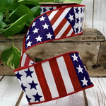 Patriotic Patchwork Wired Edge - 2.5" - 10 YDS