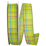 BREEZEWAY PLAID VALUE WIRED EDGE - LIME - 50Yx1.5”