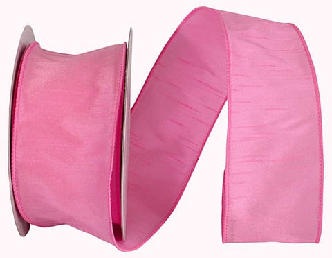 Dupioni Pink Wired Ribbon - 2.5"x20Yds