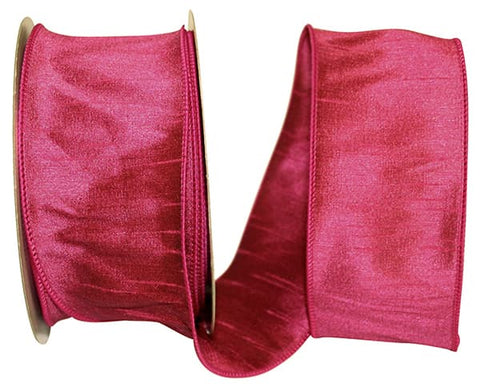Dupioni Fuchsia Wired Ribbon - 2.5" x 20yds