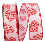 Hearts of Joy Wired Ribbon - 1.5" x 20yds