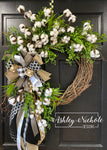 Bless your Heart Cotton Wreath