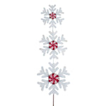 Peppermint Snowflake Topiary Metal Stake