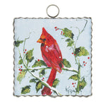 Mini Cardinal & Snowy Branch Print Charm Attachment