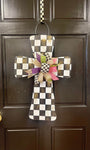 Checkered Cross Door Hanger