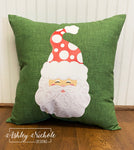 Custom - Santa - Jolly St. Nick Pillow - Emerald