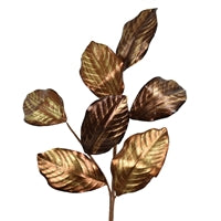 21'' Metallic Magnolia Leaf Spray -Bronze (12/144) WDE