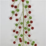 31" Christmas Pizazz Ball Garland - Red/Green