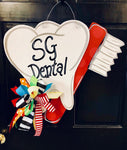 Dental Tooth & Toothbrush Door Hanger