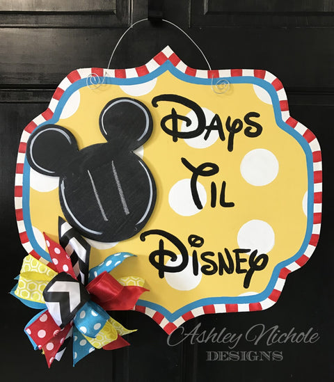 Disney Countdown Plaque Door Hanger